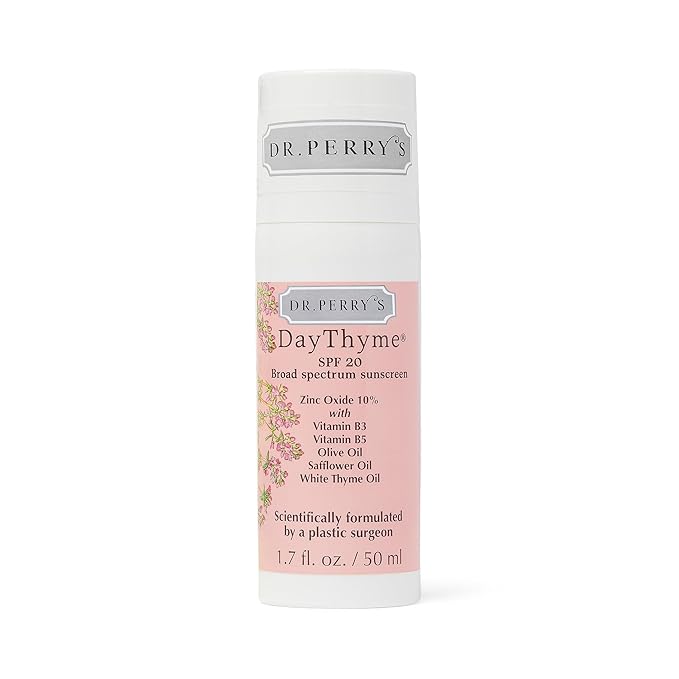 Dr. Perry’s DayThyme SPF 20 Daily Broad Spectrum Sunscreen with Zinc Oxide and Vitamins B3, B5