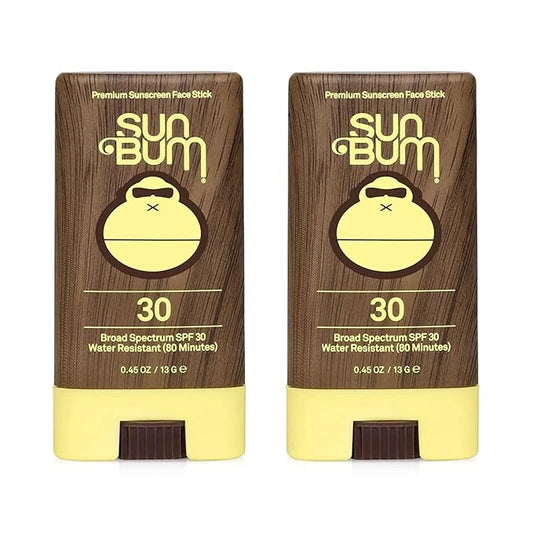 Sun Bum SPF 30 Sunscreen, Original Face Stick (2 Pack)