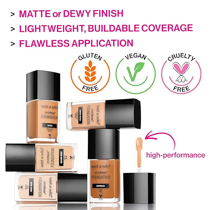 wet n wild Photo Focus Dewy Liquid Foundation Bronze Beige