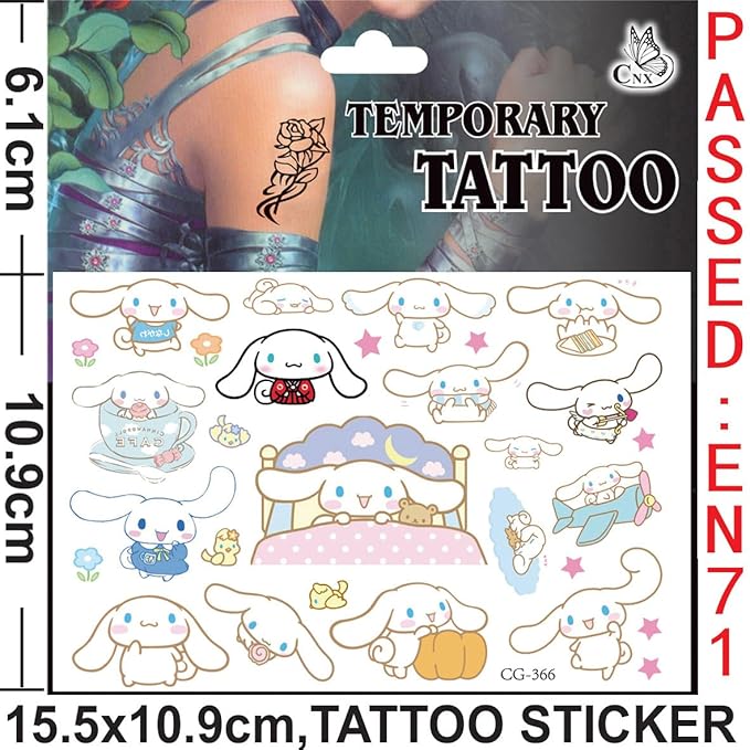 Cinnamorol tattoos stickers for kids,