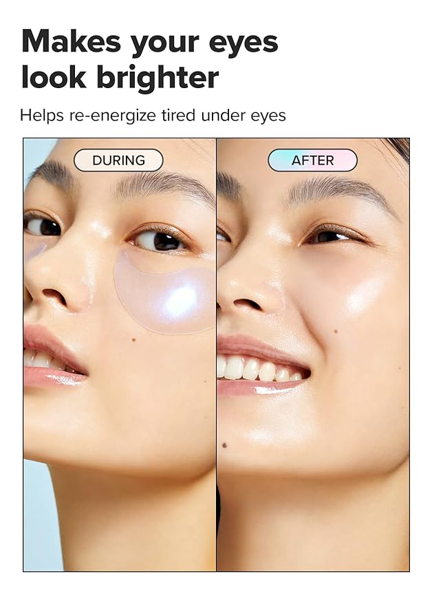 I DEW CARE Hydrogel Eye Patch - Starlit Kitten, 5 EA + Lip Oil Gloss - Glow Easy, 0.12 Fl Oz Bundle