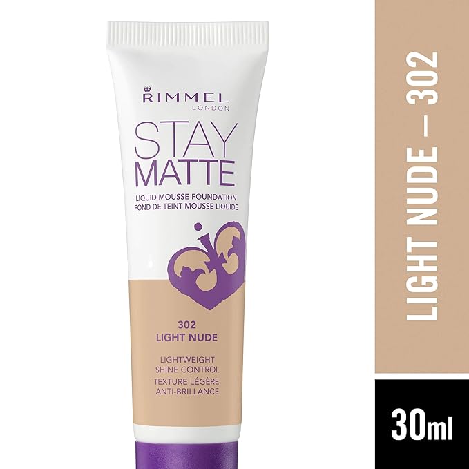 Rimmel Stay Matte Foundation, Light Nude, 1 Fluid Fluid Ounce