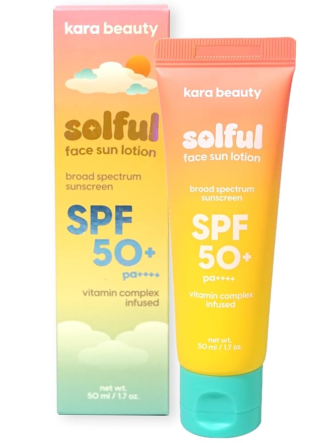 Kara Beauty SOLFUL Face Sun Lotion SPF 50+ PA++++ Korean Moisurizing Sunscreen, No White Cast 1.7oz