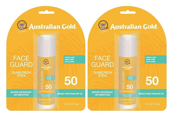 Australian Gold SPF 50+ Face Guard, 0.5 Ounce (Pack of 2)