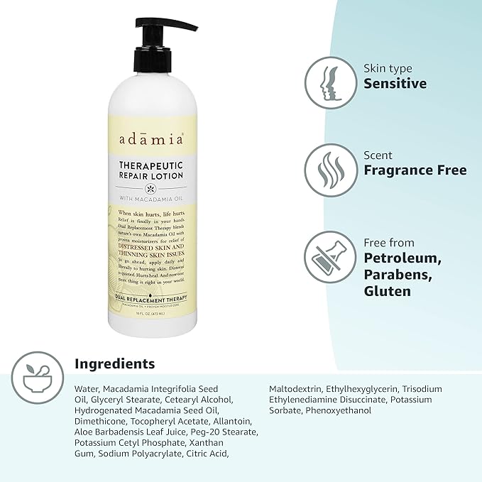 Adamia Therapeutic Repair Lotion with Macadamia