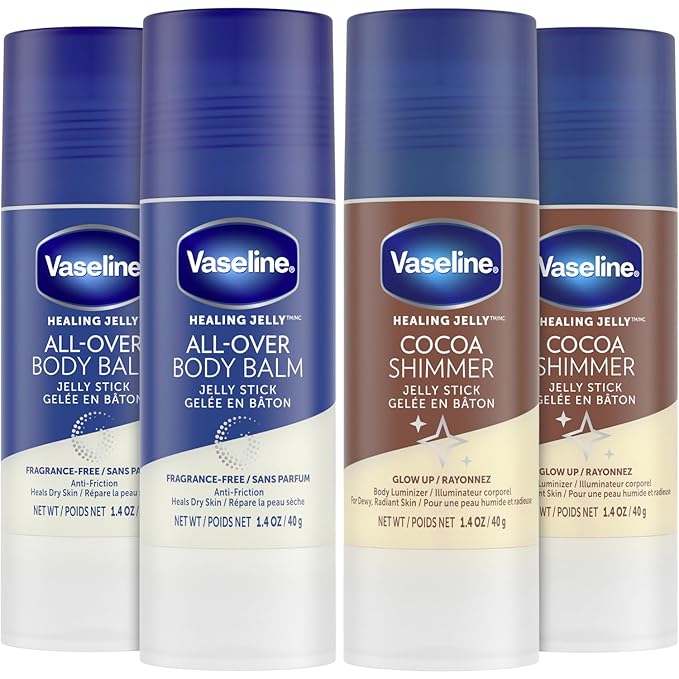 Vaseline Lotion Bundle, Cocoa Shimmer Jelly