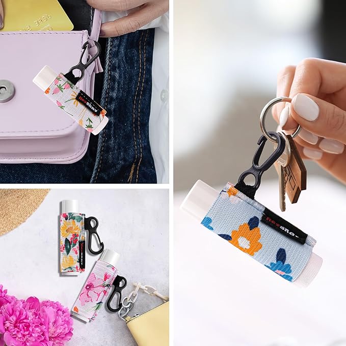 Lip Balm Holder Keychain Compact Clip