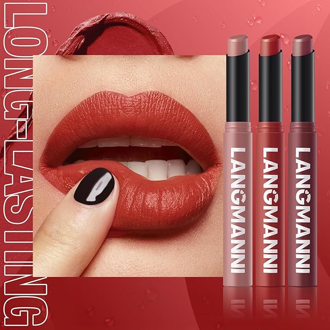 Jolilab 12 Pcs Velvet Matte Lipstick Nude Matte Lipstick