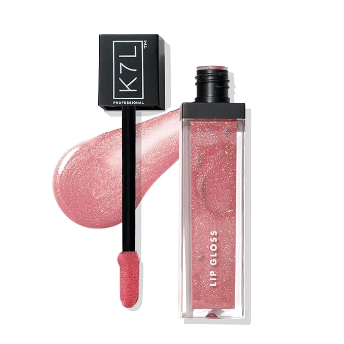 K7l pink glitter lip gloss