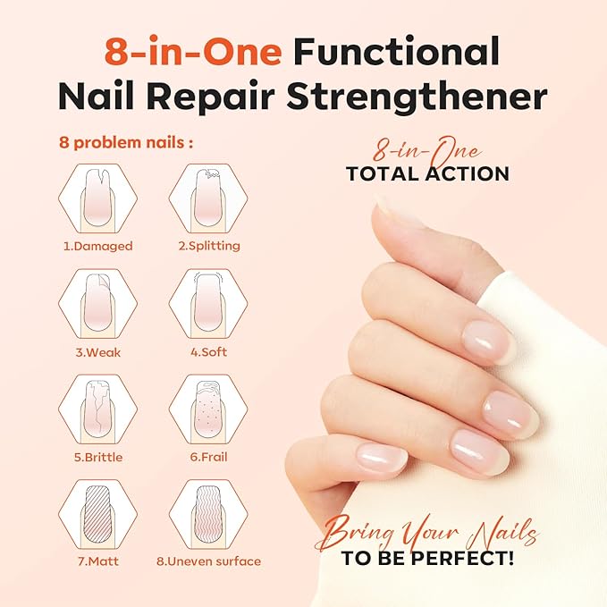 modelones Nail Strengthener, 8-in-One Nail