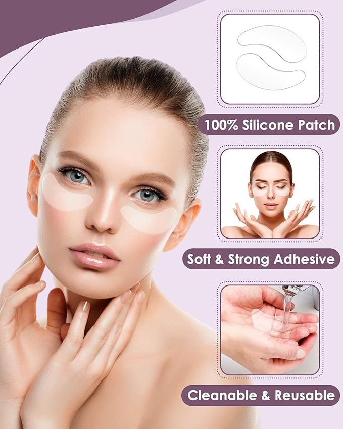 Reusable anti-wrinkle patches, reusable silicone