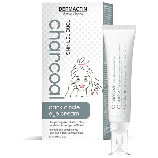 Skin Care Basics Pore Refining Charcoal Dark Circle Eye Cream 2 oz. - Eye Cream for Dark Circles, Eye Puffiness - Dark Circles Under Eye Treatment