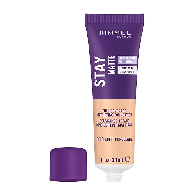 Rimmel Stay Matte Foundation, Light Porcelain, 1 Fluid Fluid Ounce