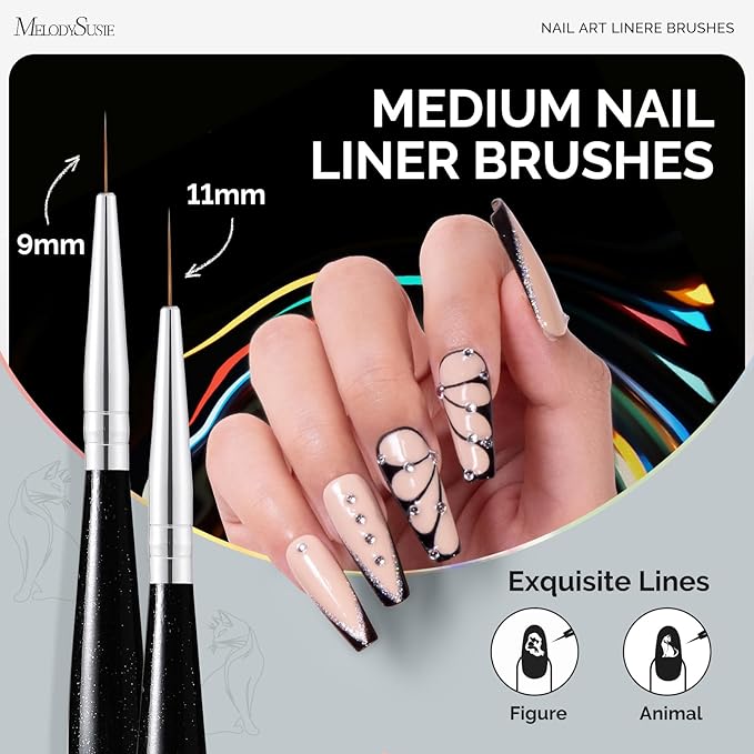 MelodySusie Nail Art Liner Brushes