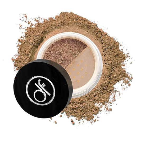 Dermaflage Mineral Powder Sunscreen for Sensitive Skin - Full Coverage, Conceals Acne Scars & Discoloration, Made in the Shade, 7g/0.25 oz - Dark