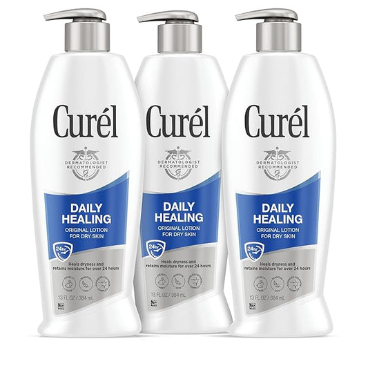 Curel Daily Healing Body Lotion for Dry Skin, Dermatologist Recommended Hydrating Body Lotion with Advanced Ceramides Complex, 3-13 Oz