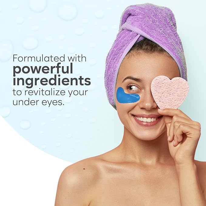 Marine Collagen Eye Patches (30 PAIRS), For Puffy Eyes and Dark Circles, Under Eye Mask with Hyaluronic Acid & Collagen, Deeply Hydrating Formula, Patch Yeux