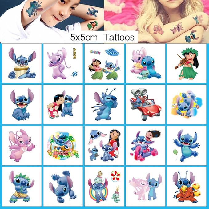 20 sheets stitch temporary tattoos