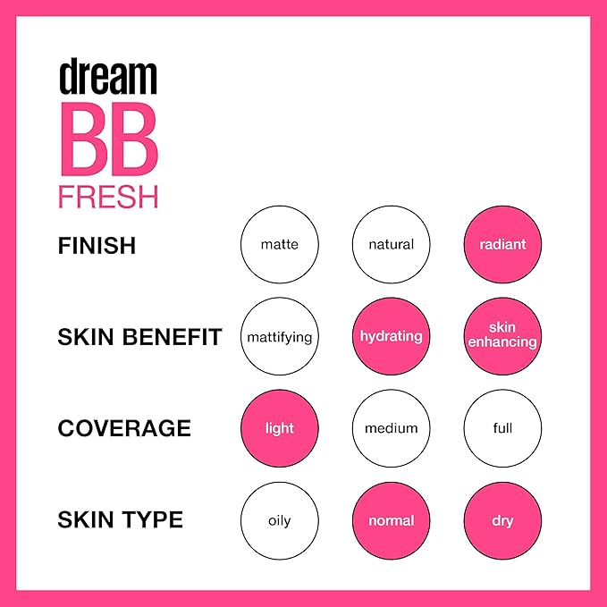 Maybelline Dream Fresh Skin Hydrating BB cream, 8-in-1 Fl Oz