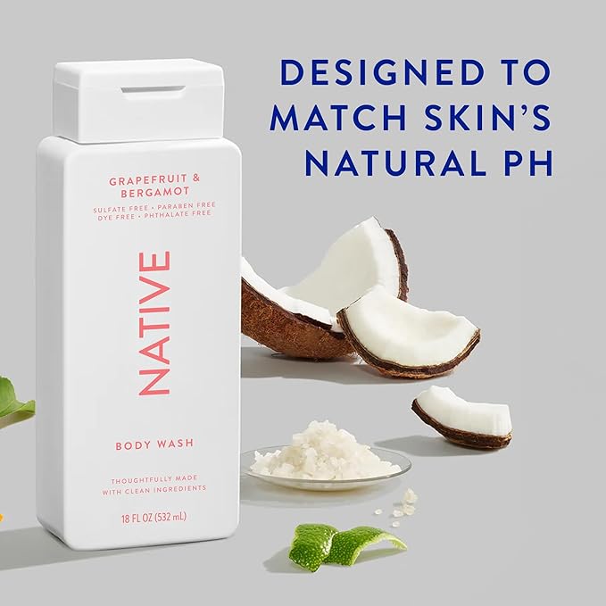 Native Body Wash Contains Naturally Derived 18 oz