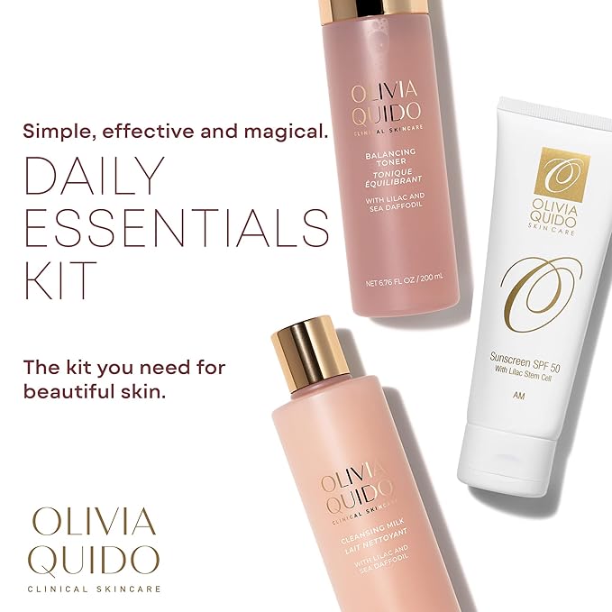 OLIVIA QUIDO Clinical Skincare Broad Spectrum Sunscreen SPF 50 with Lilac Stem Cell | Anti-Aging Skin Protection From UVA and UVB Rays | Water-Resistant Indoor and Outdoor Sunscreen with Matte Finish