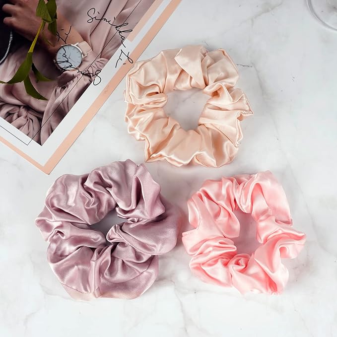 OLESILK 100% Mulberry Silk-Scrunchies for