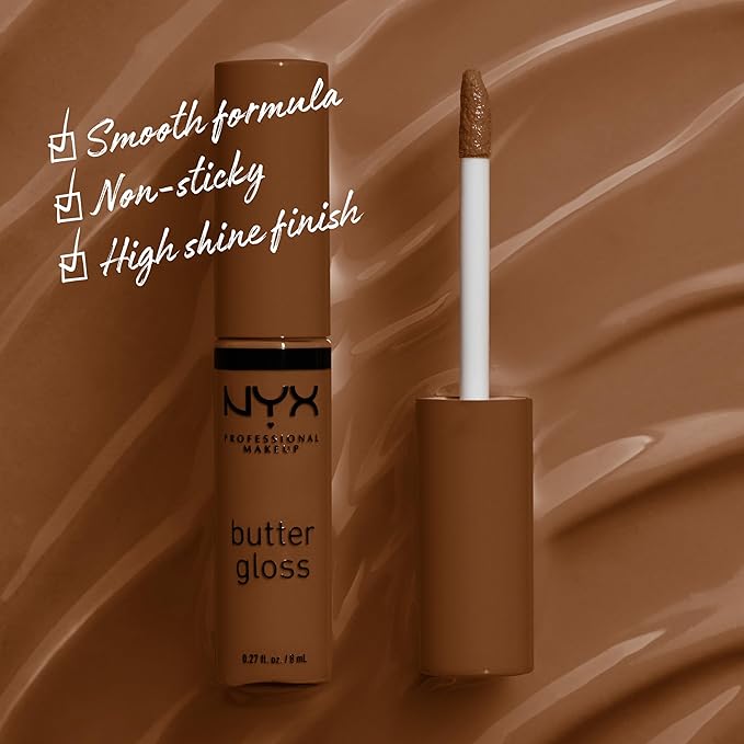 NYX PROFESSIONAL MAKEUP Butter Gloss Brown Sugar, Non-Sticky