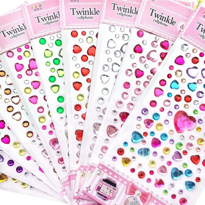 808 pieces heart rhinestones stickers