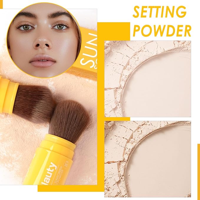 Mineral Setting Powder, Matte Oil Control Mineral Brush (Translucet, ) 8g