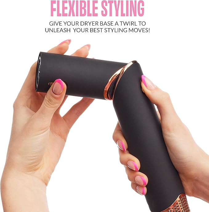 FoxyBae Super Styler Pro Interchangeable 5 in 1 [Black Rose-Gold]