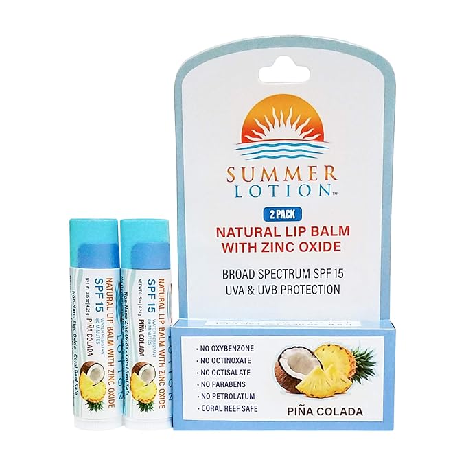 Natural Lip Balm with Zinc Oxide Colada)