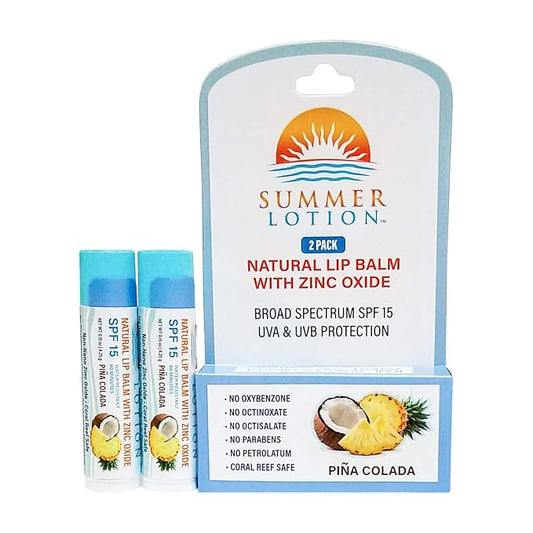 Natural Lip Balm with Zinc Oxide Colada)