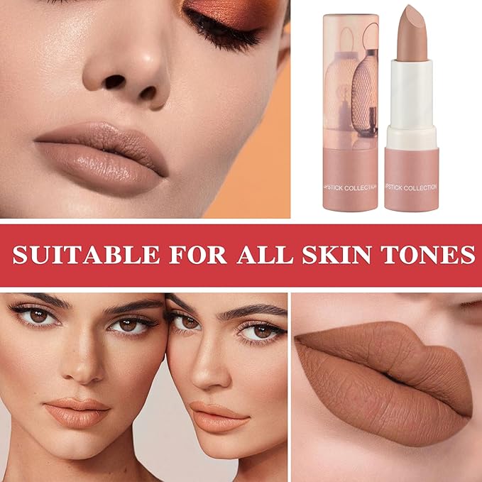 Matte Nude Lipstick,Nude Paper Tube Nude Matte Lipsticks