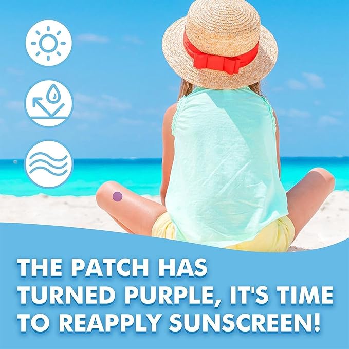 48Pcs White UV Stickers for Sunscreen,Sun Cream Stickers to Reapply,Waterproof UV Detection Stickers,UV Detection Reminder UV Patch for Adults Waterproof Patches,Facial Sunscreens