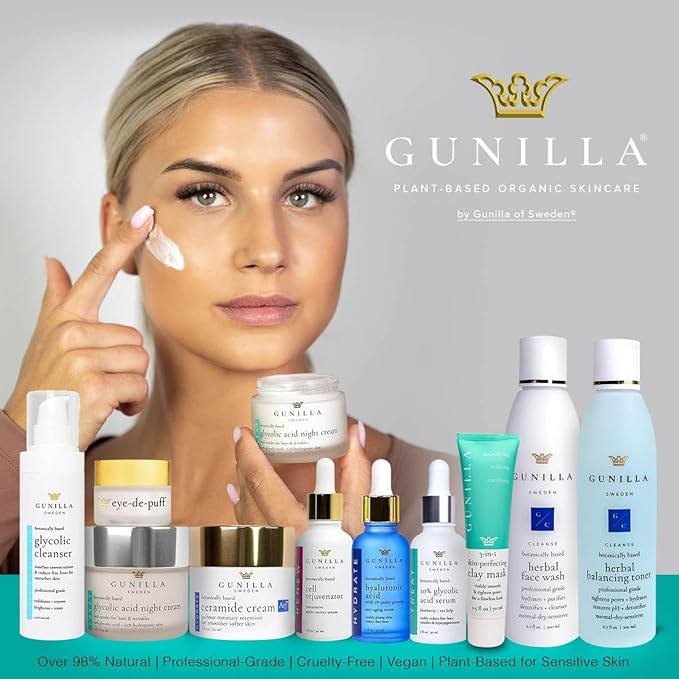 GUNILLA Face Wash Herbal, Anti-Aging Cream Cleanser GUNILLA