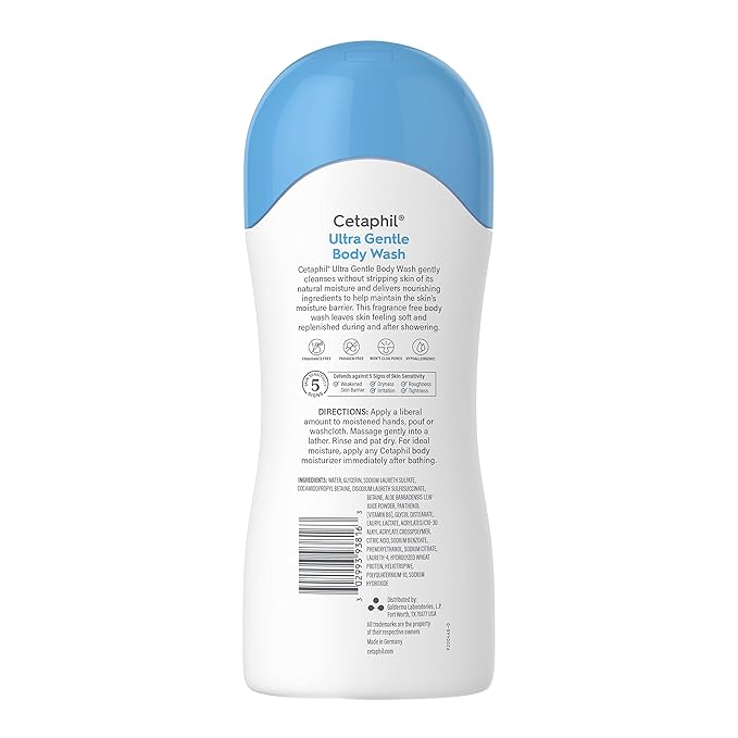 Cetaphil Ultra Gentle Refreshing Body Wash, For Dry 9oz