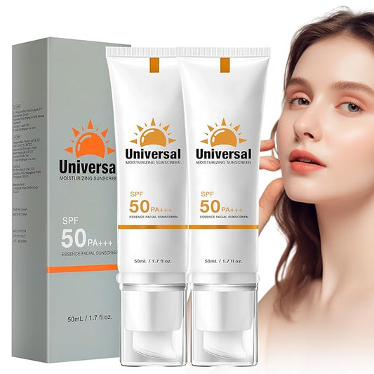 Tinted Sunscreen for Face, Protector Solar SPF 50, Tinted Sunscreen, No Sticky Refreshing for All Skin Type (2 pcs)