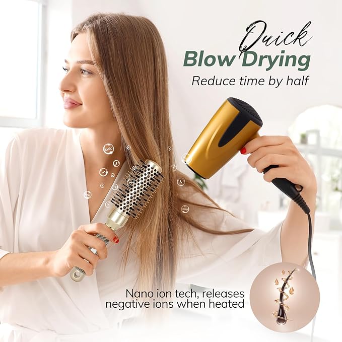 Round Brush for Blow Drying, Nano Thermal Ceramic