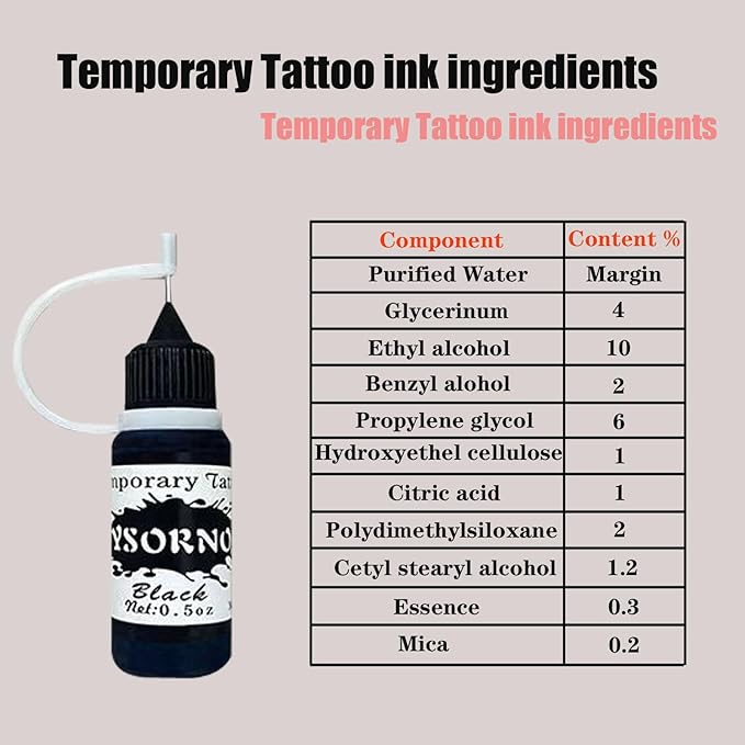 Temporary tattoo kit,6 bottles temporary