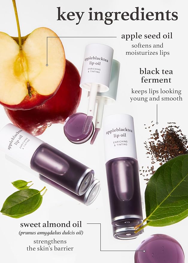 NOONI Korean Lip Oil - Appleblacktea | Enriching, Lip