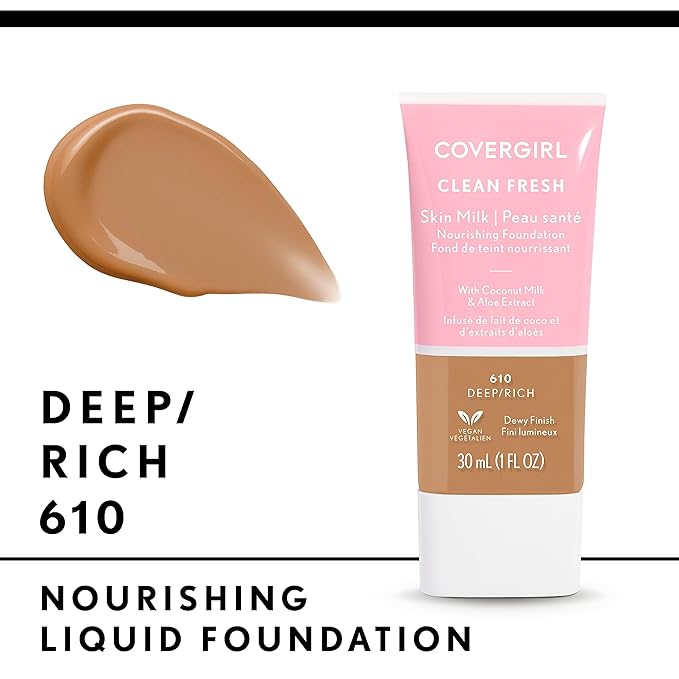 COVERGIRL, Clean Fresh Skin Milk Foundation, Rich/Deep, 1 1 Count