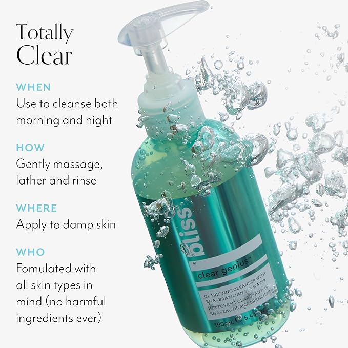 Bliss Clear Genius Clarifying Gel Cleanser – 6.4 Genius