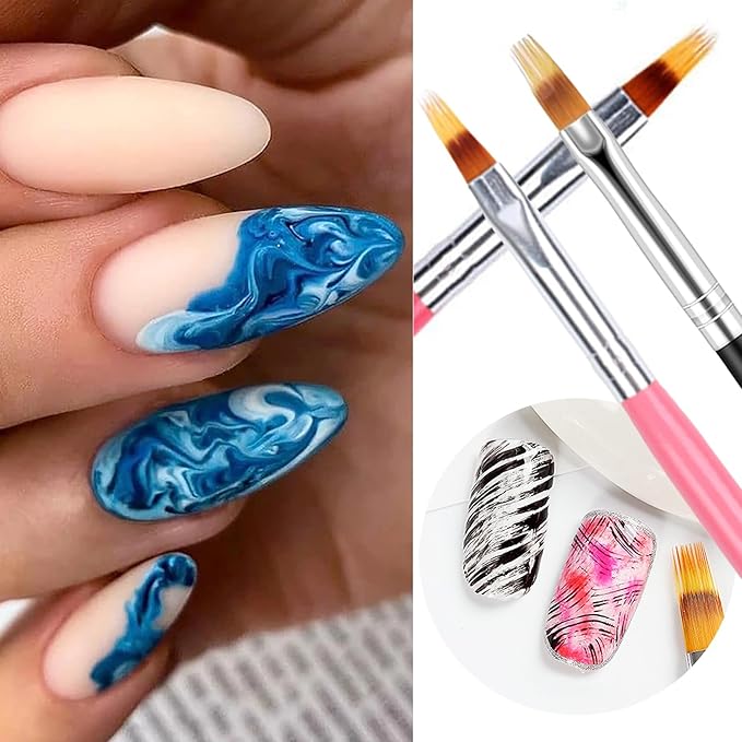 6pcs ombre nail brush and