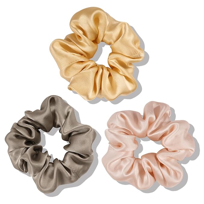 OLESILK 100% Mulberry Silk-Scrunchies for