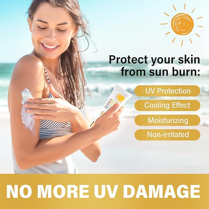 Rice Sunscreen, Face Sunscreen SPF 50, Sunscreen for Face & Body, Long-Lasting Daily & Travel Sun Block, All Skin Types