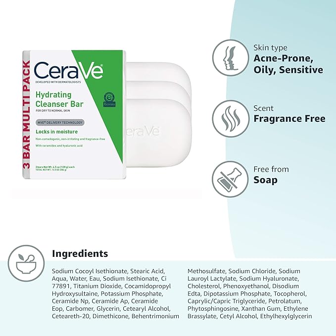 CeraVe Hydrating Cleanser Bar | Soap-Free