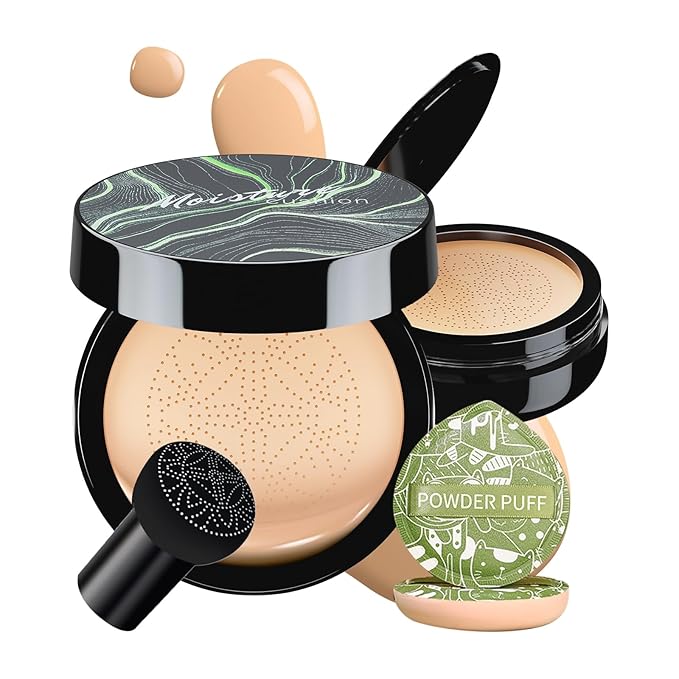 Mushroom Head Air Cushion CC Cream, Long-Lasting Brightening Concealer (Natural)