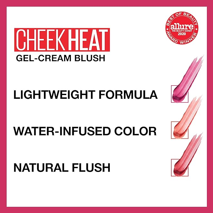 Maybelline New York Cheek Heat Gel-Cream Blush Makeup, 1 Count