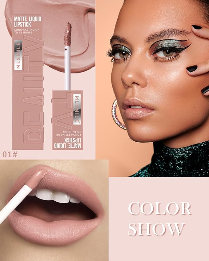 Matte Liquid Lipstick for Women, 1Pcs Highly Pigmented Lipstick