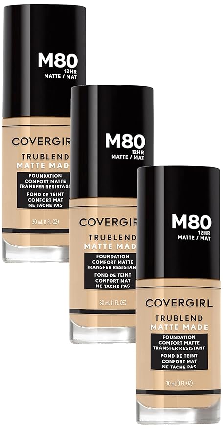 COVERGIRL TruBlend Matte Made Liquid Foundation, Caramel Beige of 3)